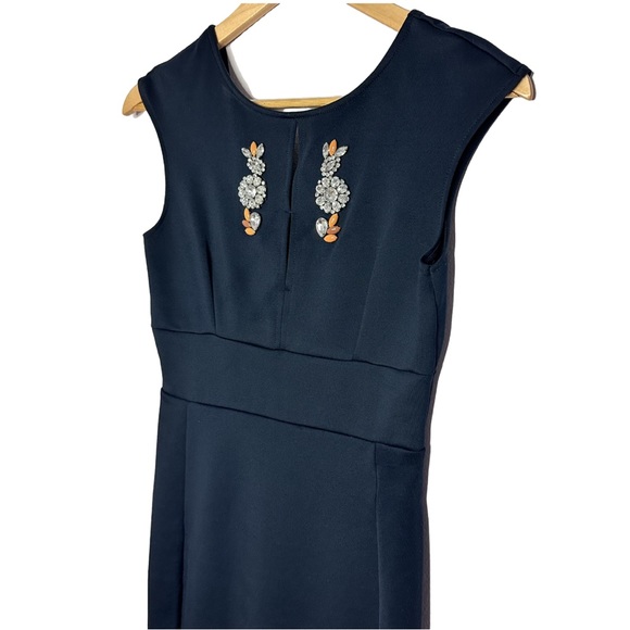 Zara Blue Midi Stretch Bodycon Dress - Picture 2 of 7